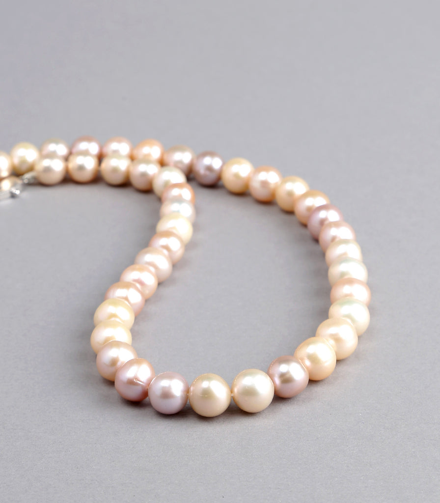 Single Strand Multi Color Fresh Water Big Pearls Necklace