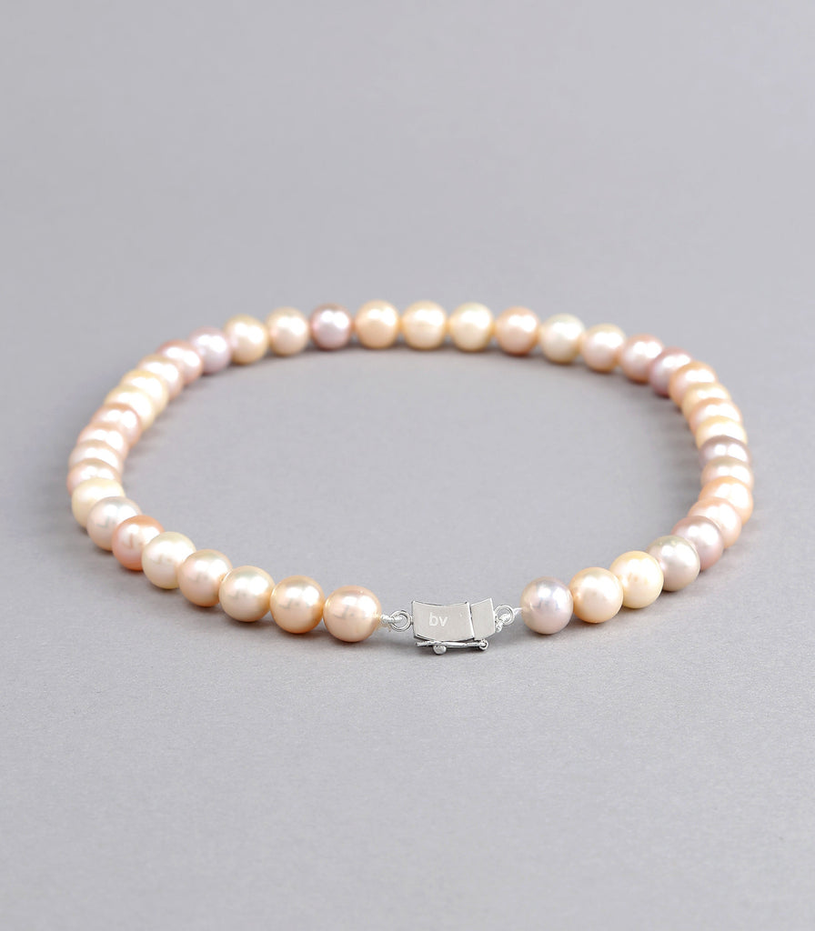Single Strand Multi Color Fresh Water Big Pearls Necklace