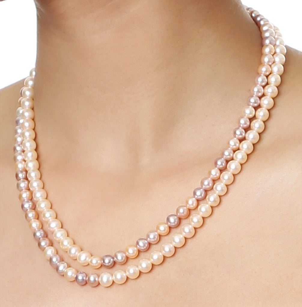 Onion Pink Pearl Necklace - The Closet Drama